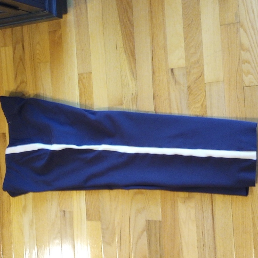 Chico's Navy Blue Pants with White Stripes - Picture 3 of 4